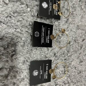 Alex and Ani Gold Charm Bracelets